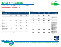 Schedule - Norwalk Transit District