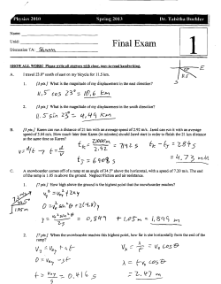 Final Exam - University of Utah Physics