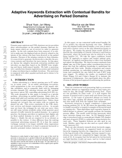 Adaptive Keywords Extraction with Contextual Bandits for