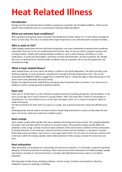 Heat Related Illness