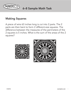 6&ndash;8 Sample Math Task Making Squares