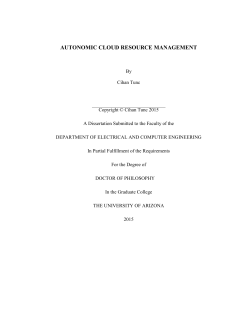 AUTONOMIC CLOUD RESOURCE MANAGEMENT