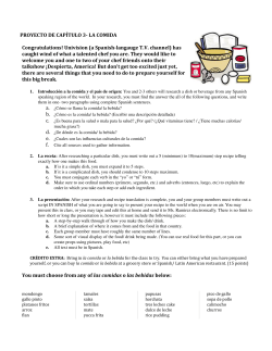 PROYECTO DE CAPÍTULO 3 LA COMIDA