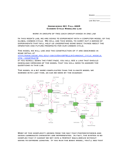 carbon cycle experim..
