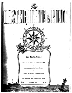 Master Mates and pilots october 1947