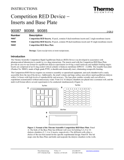 Competition RED Device &minus; Inserts and Base Plate