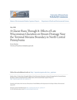 A Glacier Runs Through It: Effects of Late Wisconsinan Glaciation on
