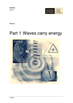 Part 1 Waves carry energy - NSW Department of Education