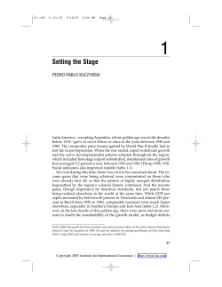 Setting the Stage - Peterson Institute for International Economics
