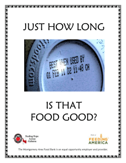 JUST HOW LONG - Montgomery Area Food Bank