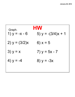 1) y = -x - 6 2) y = (3/2)x 3) y = x 4) y = -4 5) y =