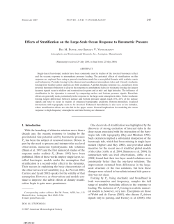 Effects of Stratification on the Large-Scale Ocean
