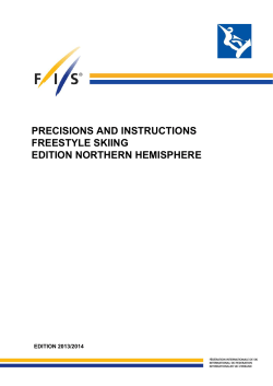 precisions and instructions freestyle skiing edition northern