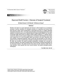 Depressed Skull Fracture : Outcome of Surgical Treatment