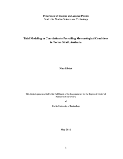 Tidal modelling in correlation to prevailing meteorological conditions