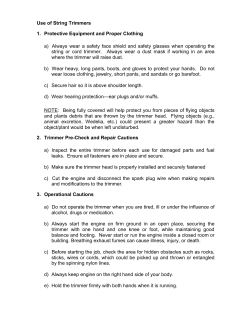 Use of String Trimmers - University of Hawaii at Manoa