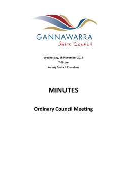 Minutes of Ordinary Council Meeting
