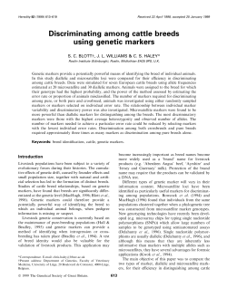 Discriminating among cattle breeds using genetic markers