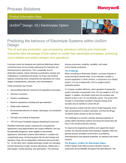 UniSimDesign-OLI-Systems-PIN - Honeywell Process Solutions