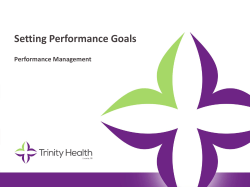 Setting Performance Goals