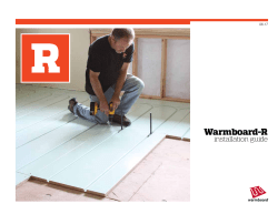 Warmboard-R installation guide