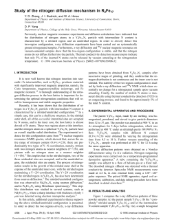 Study of the nitrogen diffusion mechanism in R2Fe17