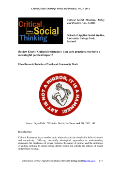 Review Essay: `Cultural resistance`: Can such practices ever