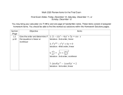 Section /Page Objective Items 1.1 p.10 Give the order and