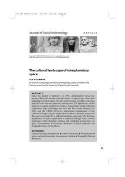 The cultural landscape of interplanetary space
