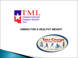 AIMING FOR A HEALTHY WEIGHT