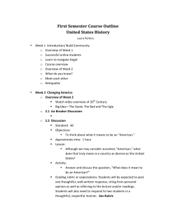 Course Outline US History