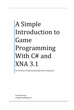 A Simple Introduction to Game Programming