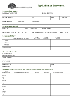 a WHCC Employment Application