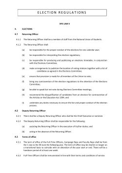 election regulations - Anglia Ruskin Students` Union