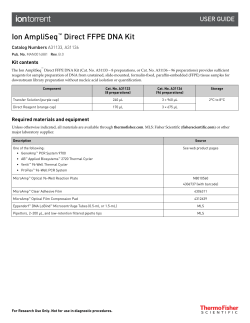 Ion AmpliSeq Direct FFPE DNA Kit