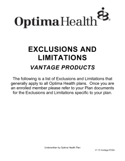 exclusions and limitations