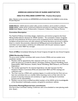 Health and Wellness Committee Position Description