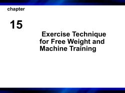 Exercise Technique for Free Weight and Machine Training