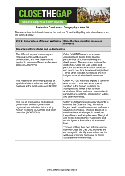 Geography &ndash; Year 10