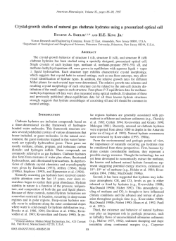 Crystal-growth studies of natural gas clathrate hydrates