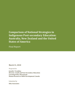 Comparison of National Strategies in Indigenous Post