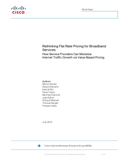 Rethinking Flat Rate Pricing for Broadband Services