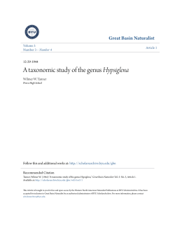 A taxonomic study of the genus Hypsiglena