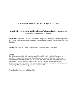 Bittersweet Effects of Soda: Regular vs. Diet - RUcore