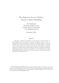 The Emperor has no Clothes: Limits to Risk Modelling