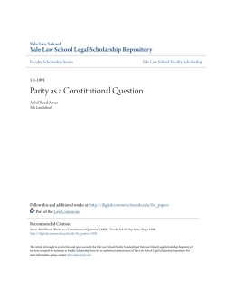 Parity as a Constitutional Question
