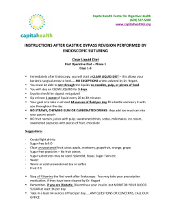 Instructions After Gastric Bypass Revision