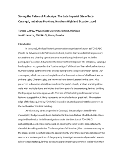 Saving the Palace of Atahualpa: The Late Imperial Site of Inca