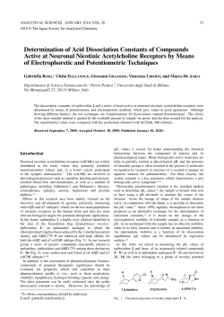 Determination of Acid Dissociation Constants of Compounds