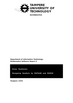 Designing Sundials by MATLAB and Maple
